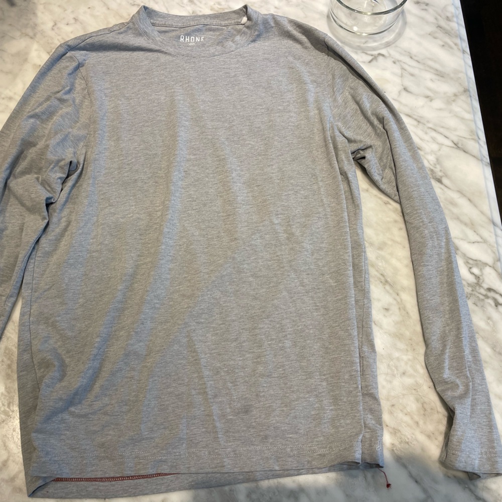 Rhone long sleeve grey tee- never worn
